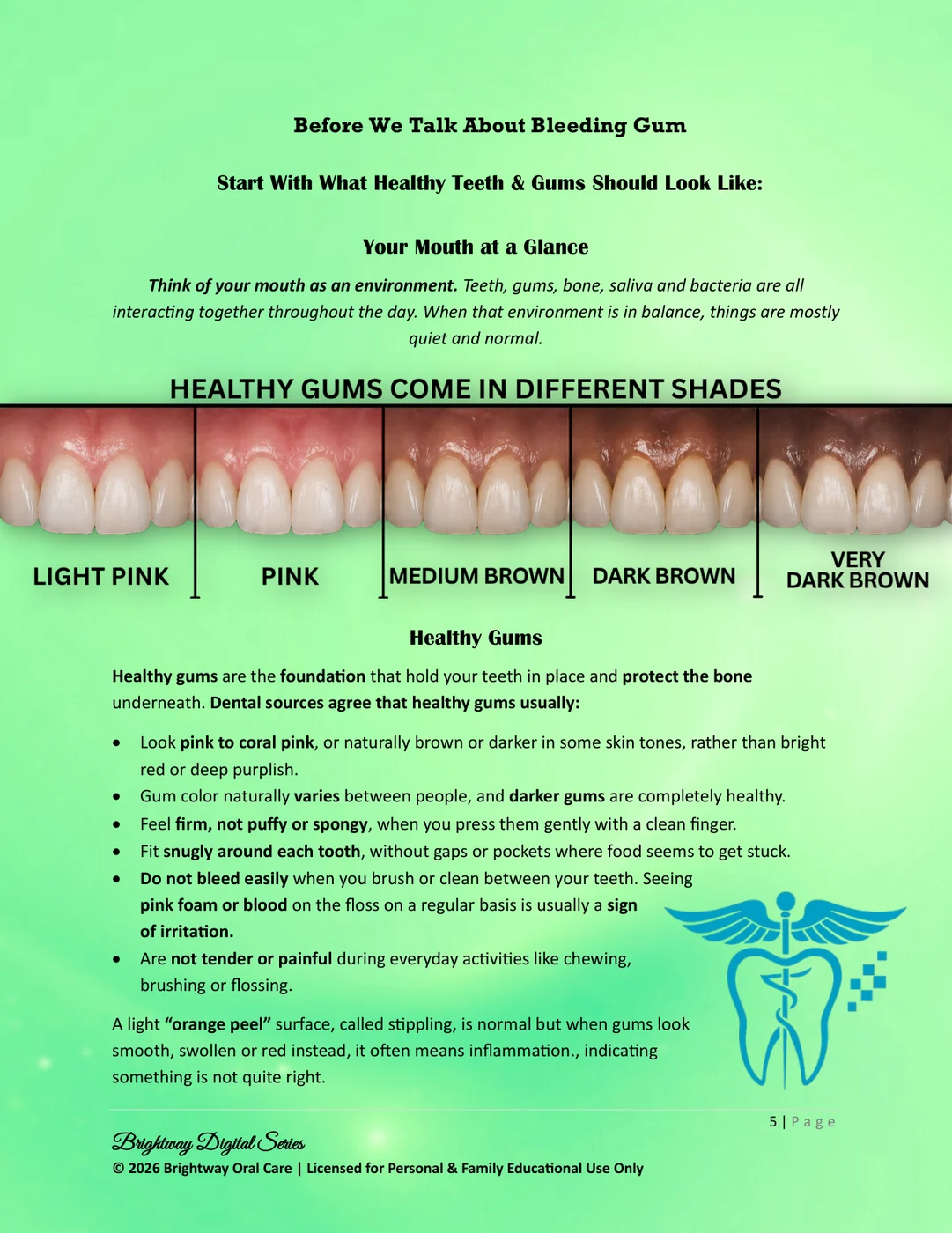 Healthy gums shade guide preview