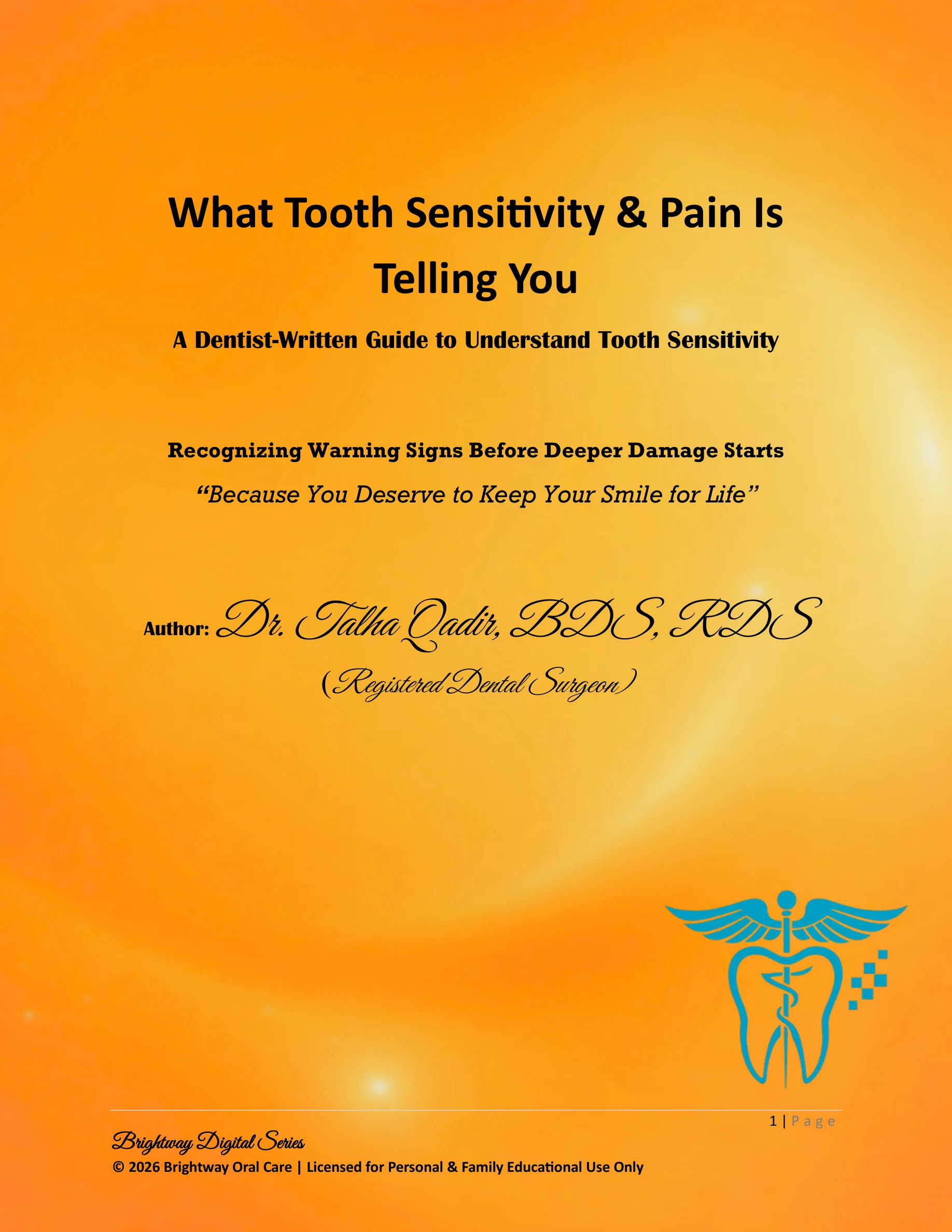 Tooth sensitivity and pain guide cover preview